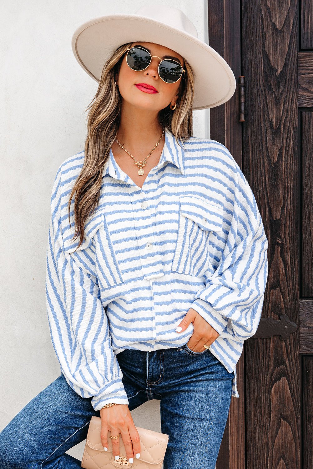 Emma Chest Loose Fit Blouse - Hello Beautiful BoutiqueBlouses & ShirtsThreaded Pear