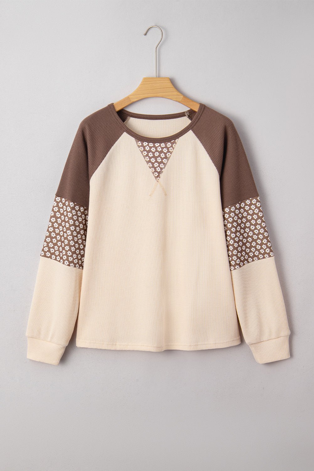 Emmeline Patchwork Color Block Long Sleeve Top - Hello Beautiful BoutiqueLong Sleeve TopsThreaded Pear