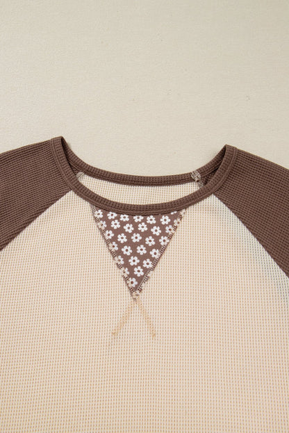 Emmeline Patchwork Color Block Long Sleeve Top - Hello Beautiful BoutiqueLong Sleeve TopsThreaded Pear