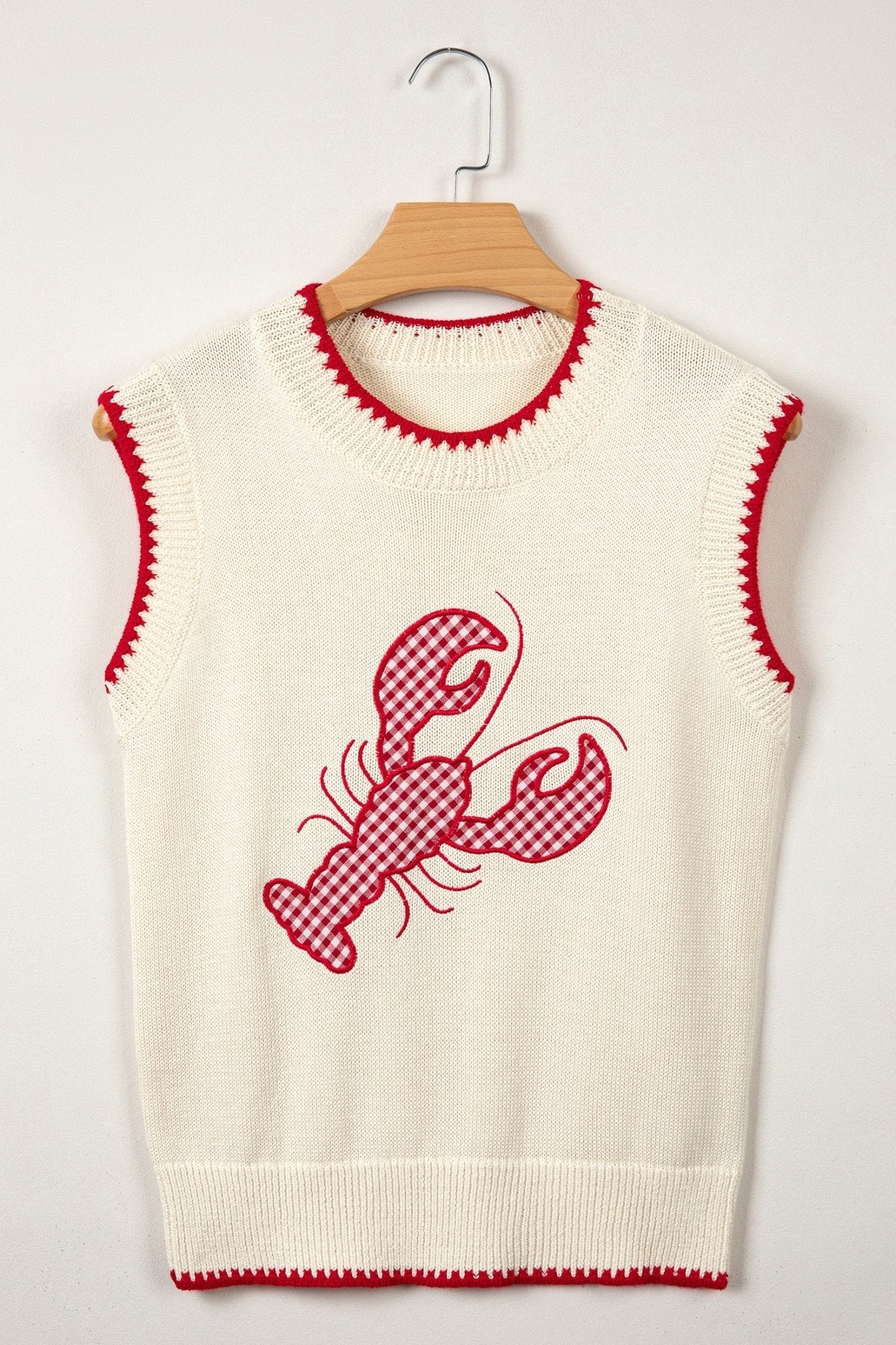 Emmeline Plaid Crawfish Knit Sweater - Hello Beautiful BoutiqueSweater VestsThreaded Pear