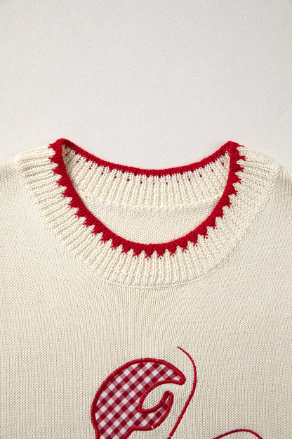 Emmeline Plaid Crawfish Knit Sweater - Hello Beautiful BoutiqueSweater VestsThreaded Pear