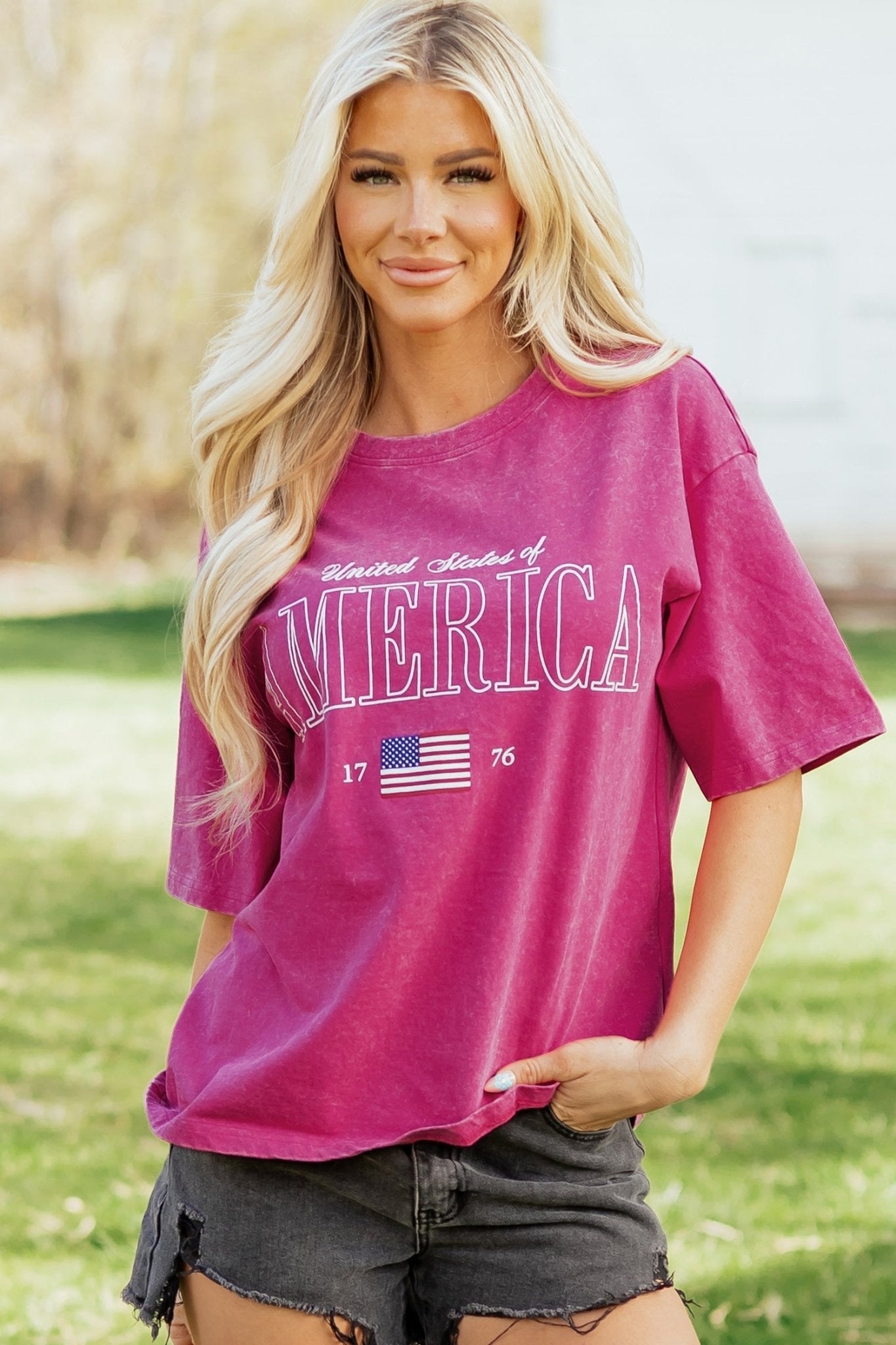 Emmy Mineral Wash Cotton Tee - Hello Beautiful BoutiqueTops & TeesThreaded Pear