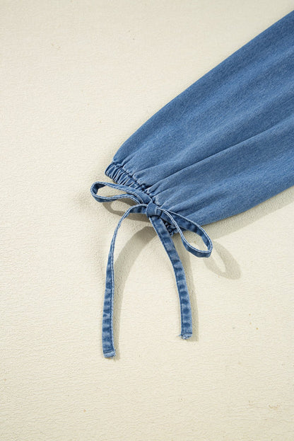 Emmy Sleeve Tied Peplum Top - Hello Beautiful BoutiqueBlouses & ShirtsThreaded Pear