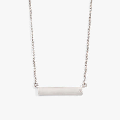 Bar Necklace with Crystal Accent