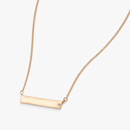 Bar Necklace with Crystal Accent