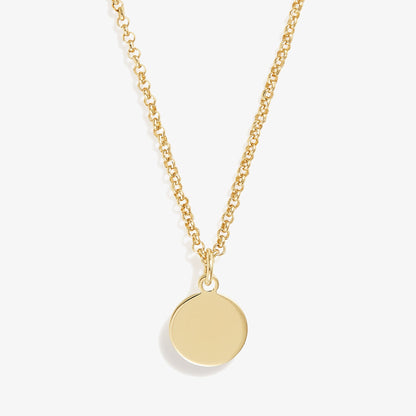 Small Circle Charm Necklace, 19''