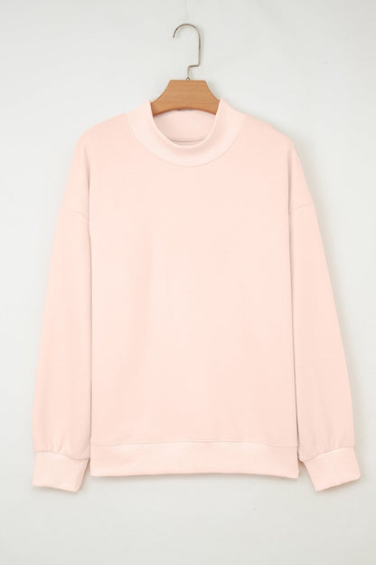 Ensley apricot Oversize Mock Sweatshirt - Hello Beautiful BoutiqueSweatshirts & HoodiesThreaded Pear