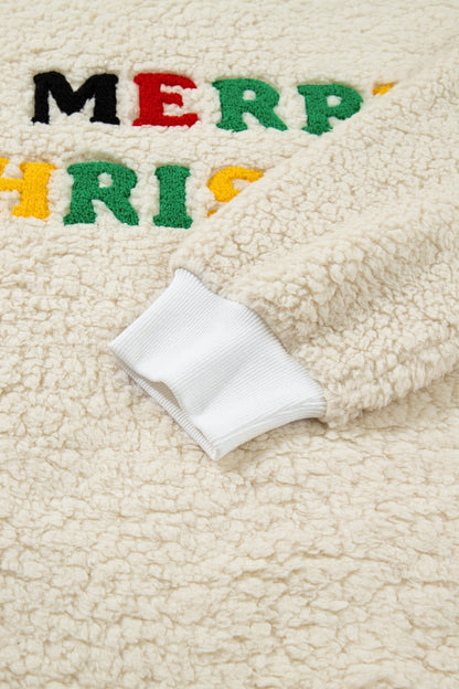 Ensley Christmas Embroidered Sherpa Pullover - Hello Beautiful BoutiqueSweatshirts & HoodiesThreaded Pear