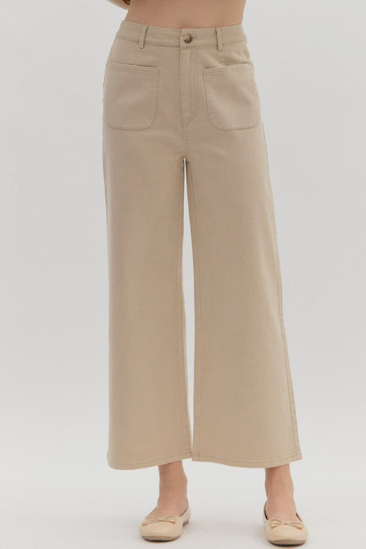 High Waist Patch Pocket Pant 24204