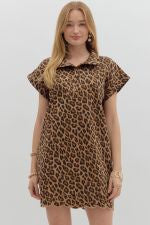 Leopard Dress w/ Scallop Hem