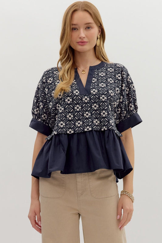 Floral Jacquard Pullover 27665