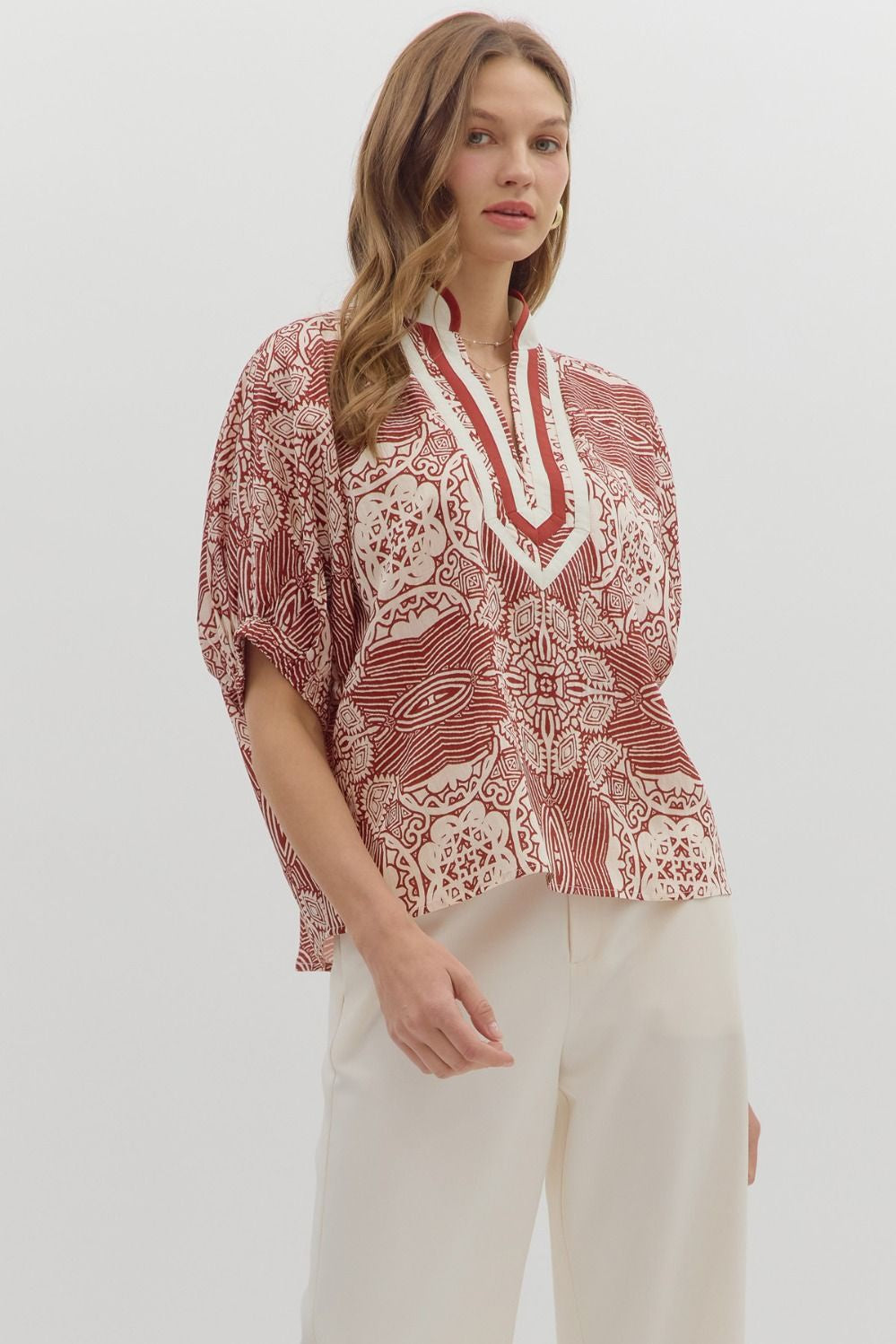 Multi Pattern Dolman Shirt 27908