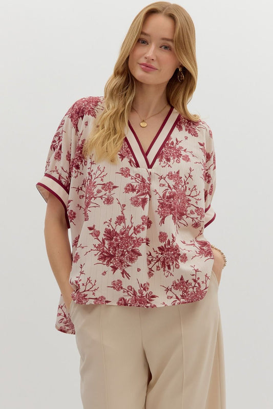 Floral Pullover dolman top 27967
