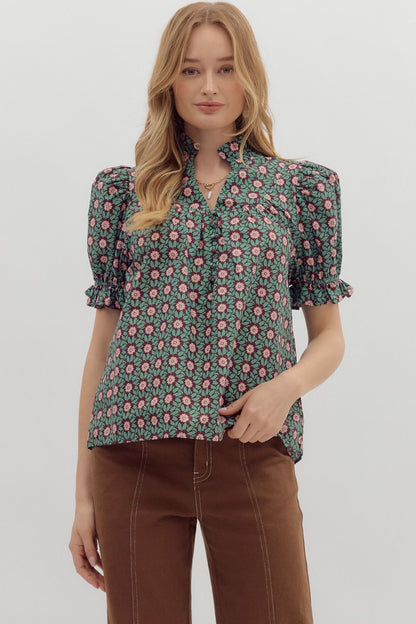 Ruffle Edged Top 28045