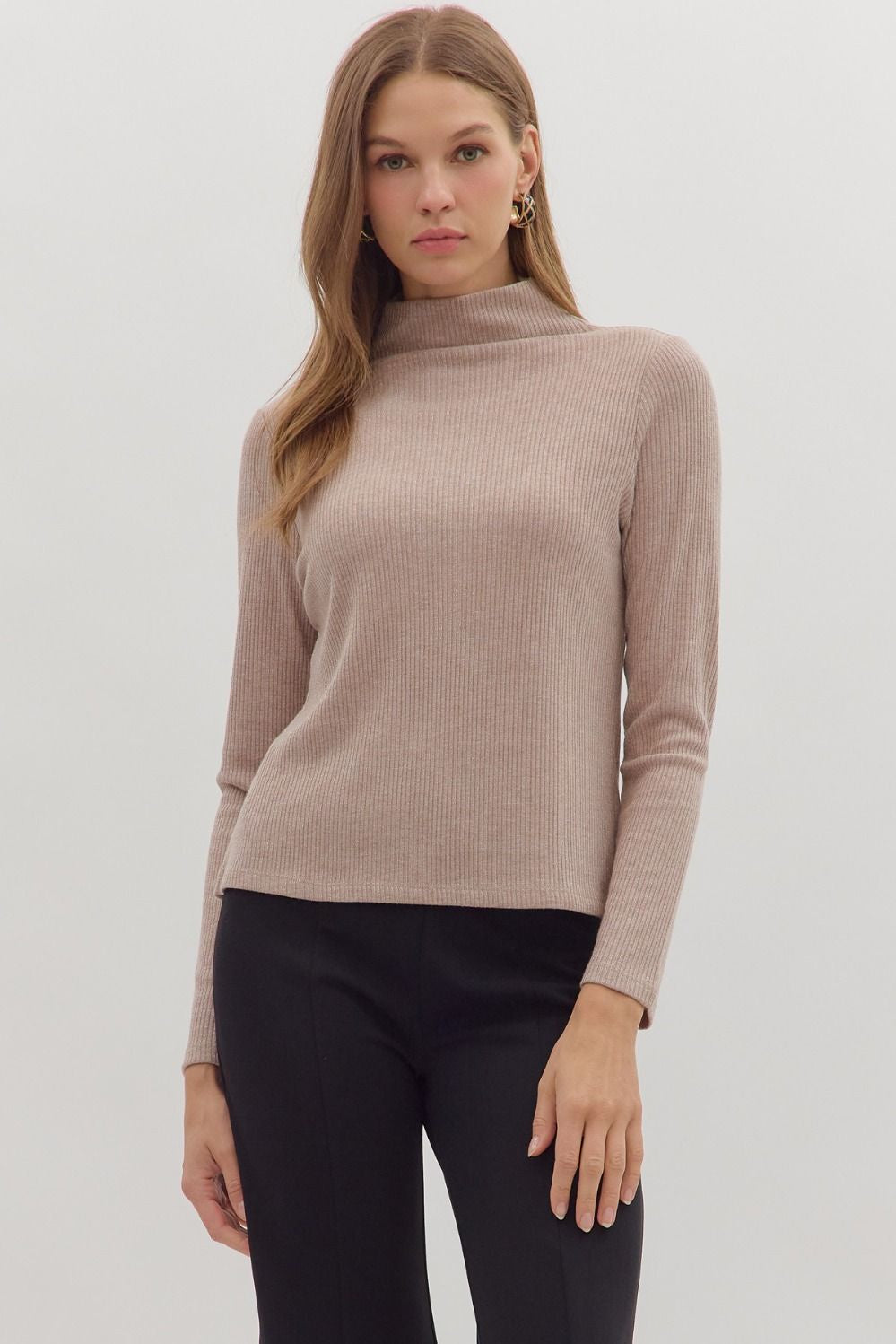 Ribbed Sweater Top 28072