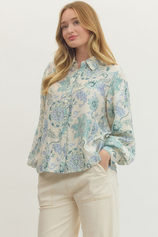 Floral Button Down T29354