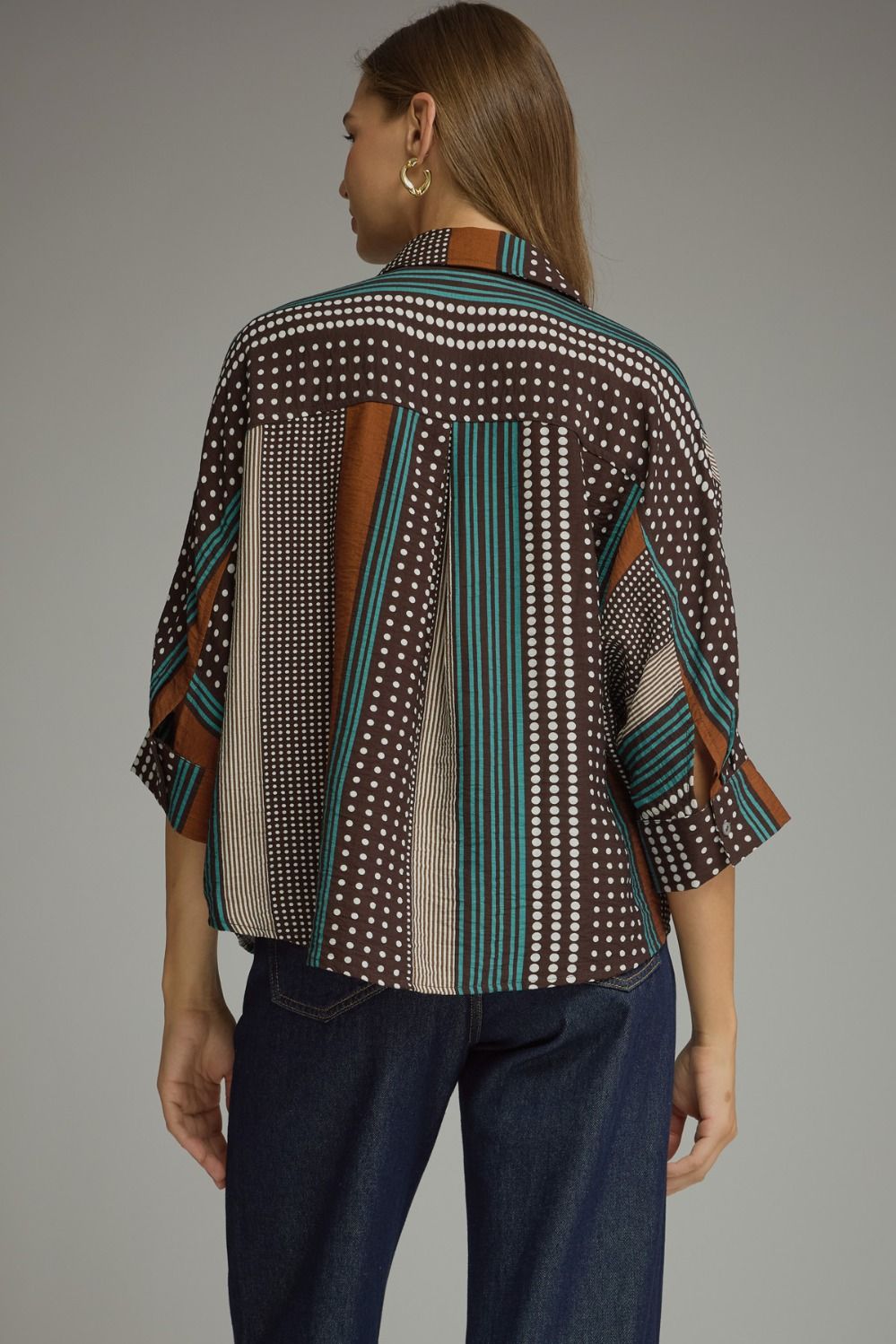 Mixed Stripe & Polka Dot Top 33817