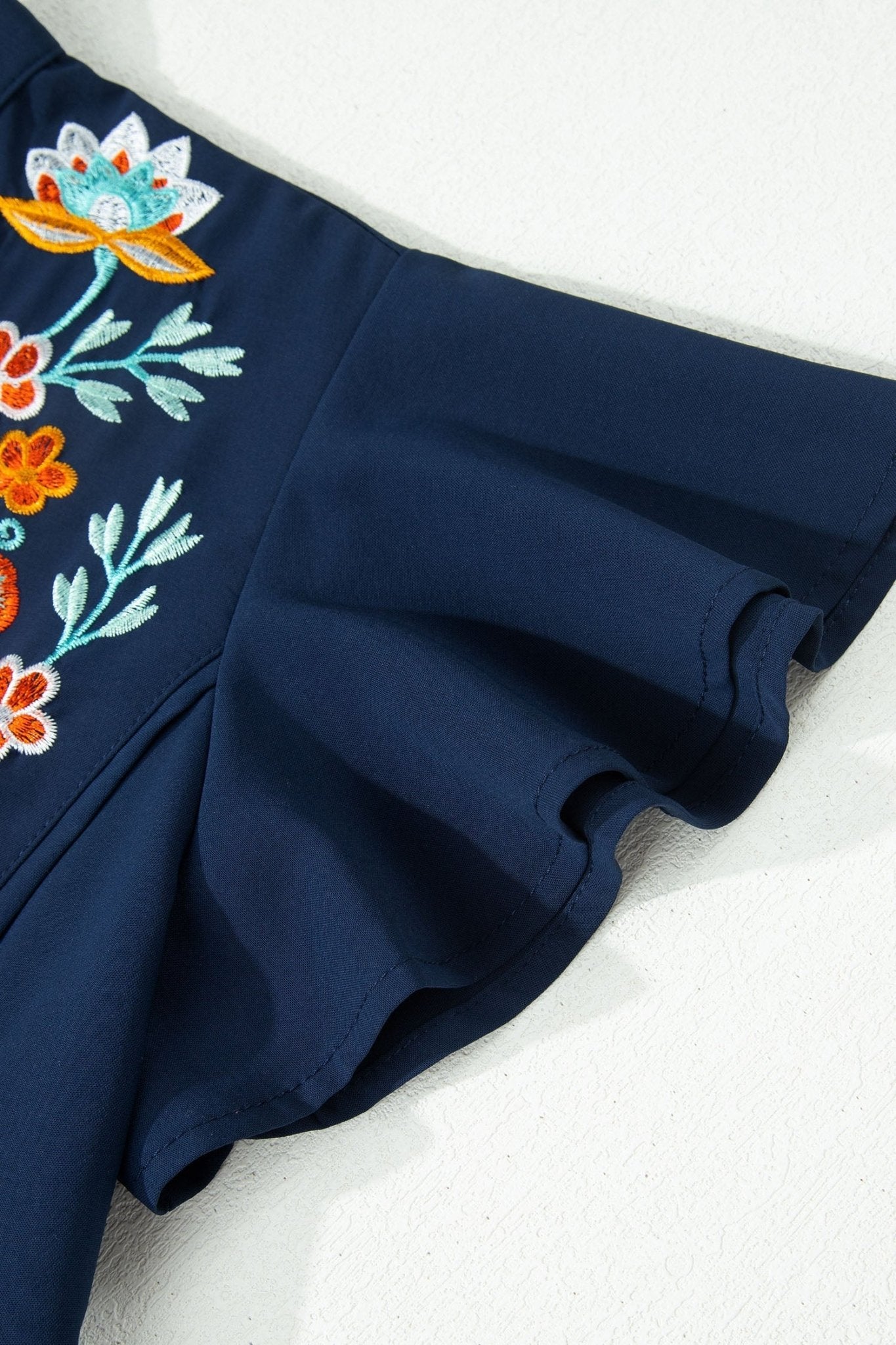 Erin Embroidered Detail Babydoll Blouse - Hello Beautiful BoutiqueBlouses & ShirtsThreaded Pear