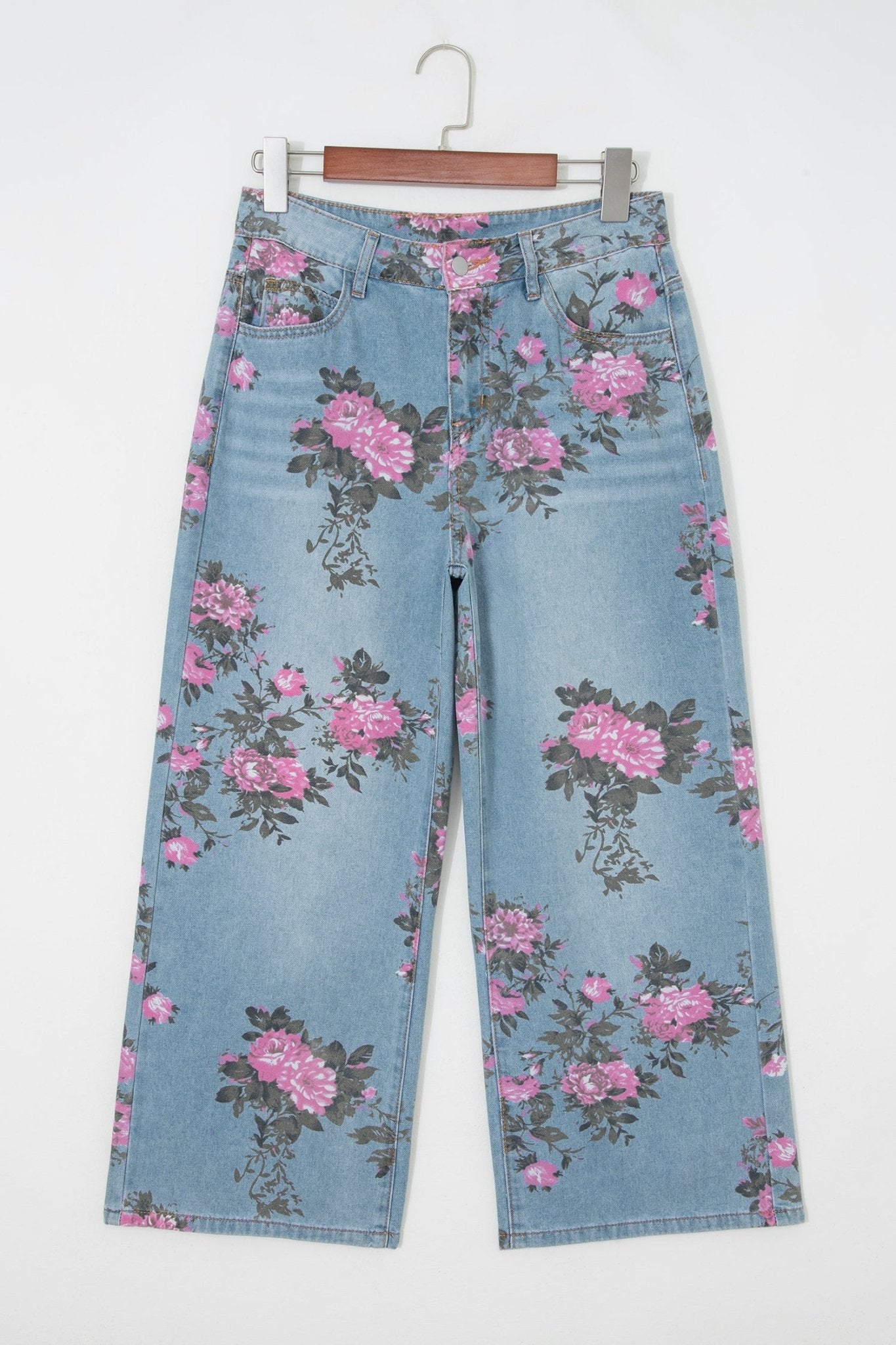Esme Floral Print Bootcut Jeans - Hello Beautiful BoutiqueJeansThreaded Pear