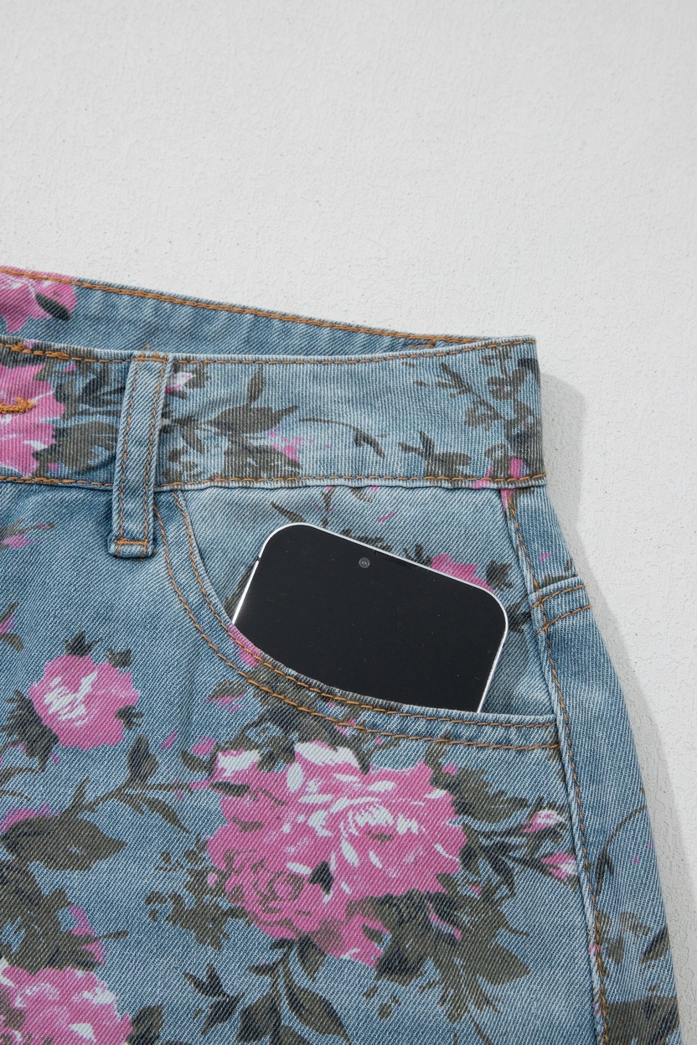 Esme Floral Print Bootcut Jeans - Hello Beautiful BoutiqueJeansThreaded Pear