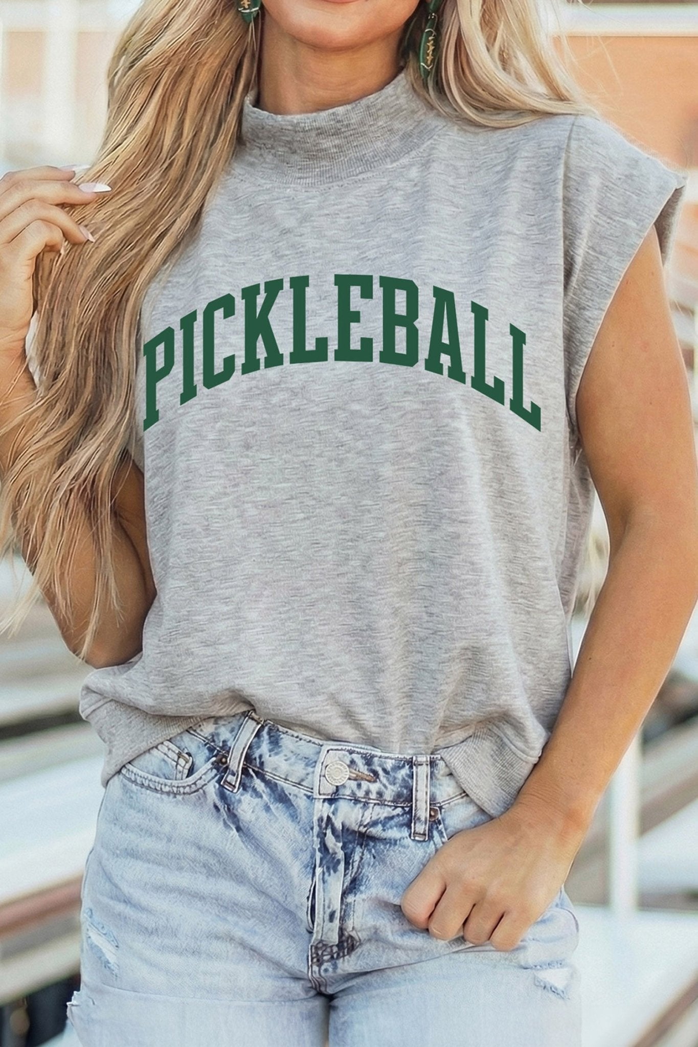 Esmeralda Mock Short Sleeve Top - Hello Beautiful BoutiqueGraphic TeesThreaded Pear