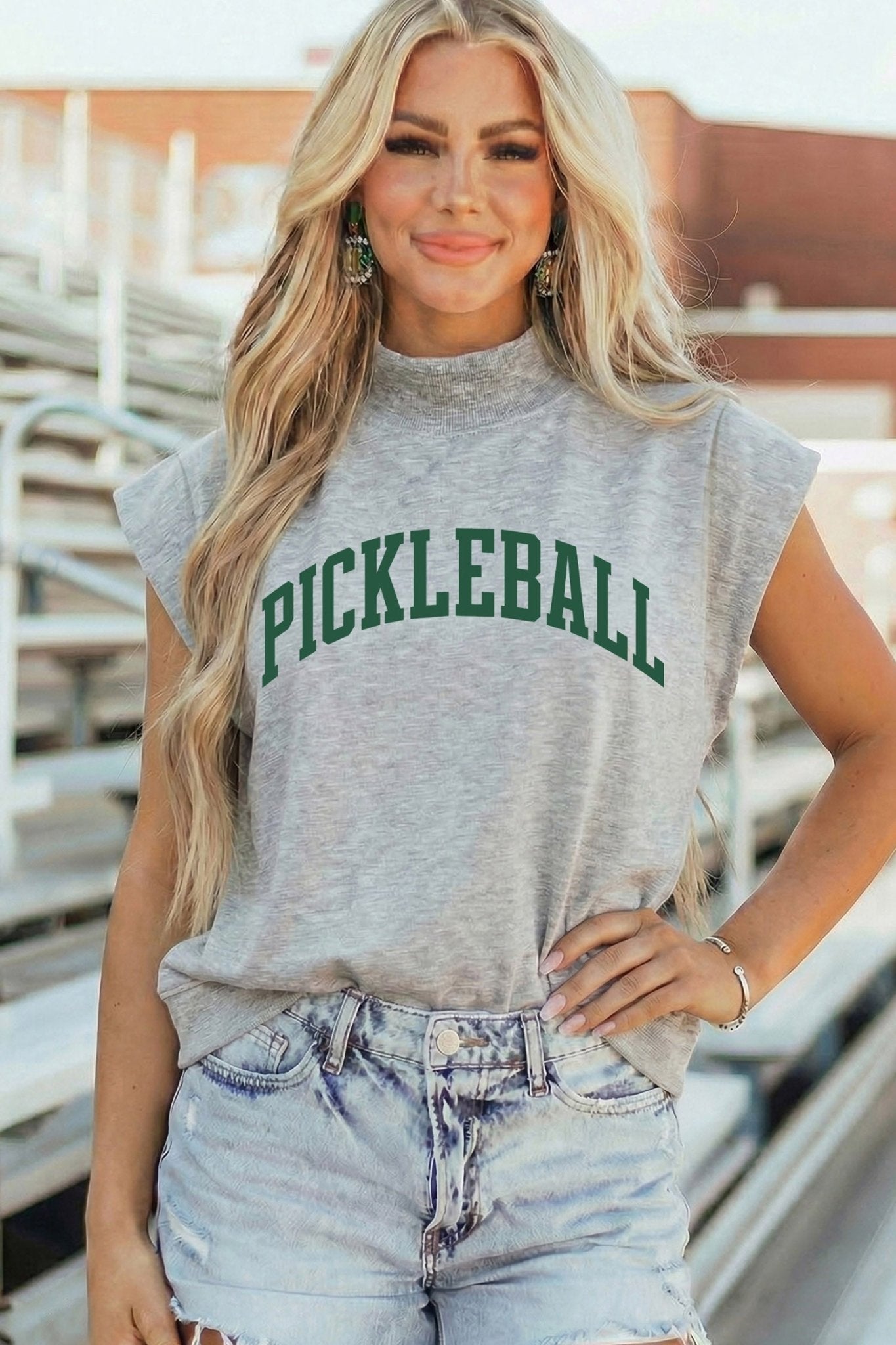Esmeralda Mock Short Sleeve Top - Hello Beautiful BoutiqueGraphic TeesThreaded Pear