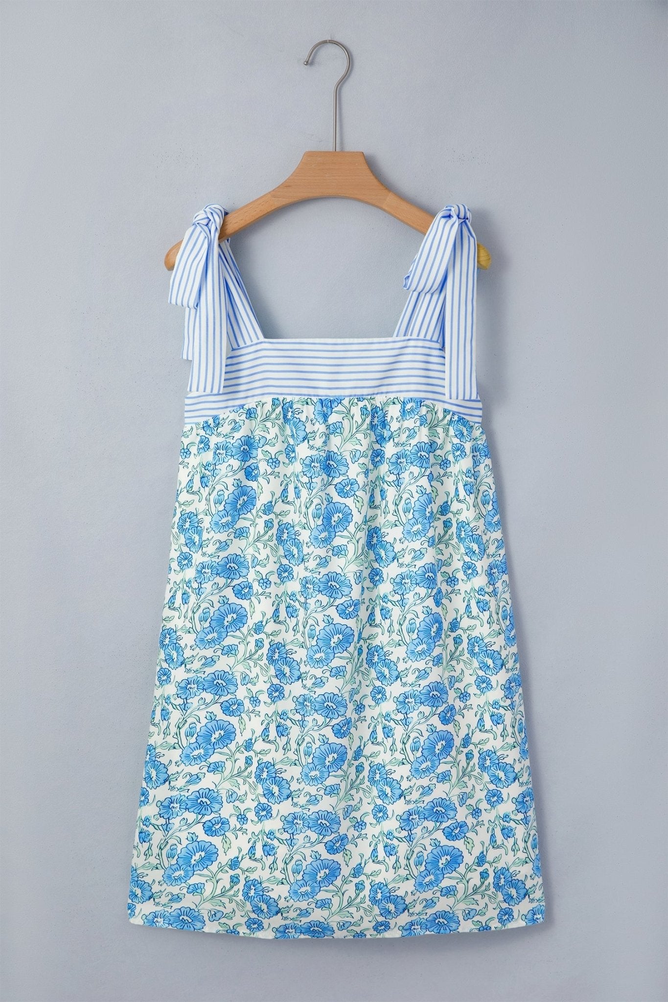 Estelle Knot Straps Mini Dress - Hello Beautiful BoutiqueFloral DressesThreaded Pear