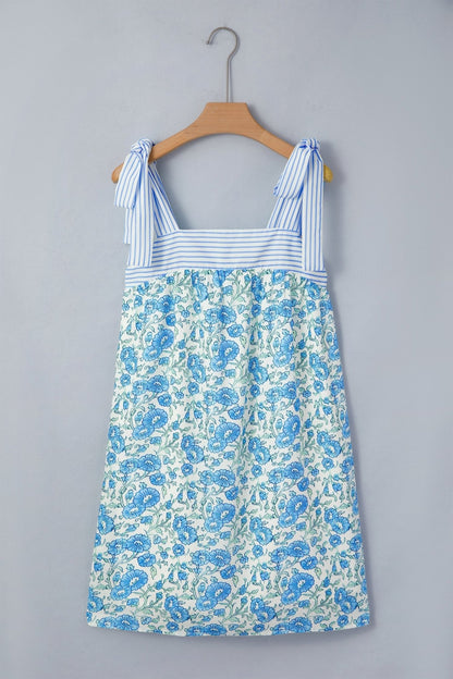 Estelle Knot Straps Mini Dress - Hello Beautiful BoutiqueFloral DressesThreaded Pear