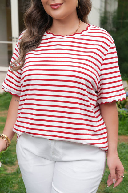 Esther Trim Short Sleeve PLUS Top - Hello Beautiful BoutiquePlus Size Tops & TeesThreaded Pear