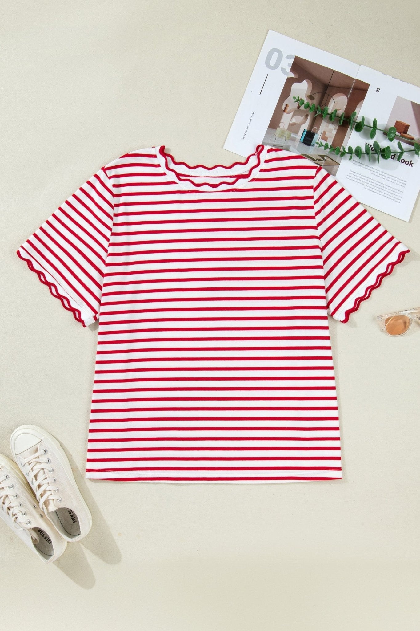 Esther Trim Short Sleeve PLUS Top - Hello Beautiful BoutiquePlus Size Tops & TeesThreaded Pear