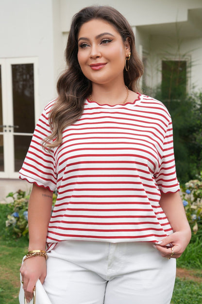 Esther Trim Short Sleeve PLUS Top - Hello Beautiful BoutiquePlus Size Tops & TeesThreaded Pear