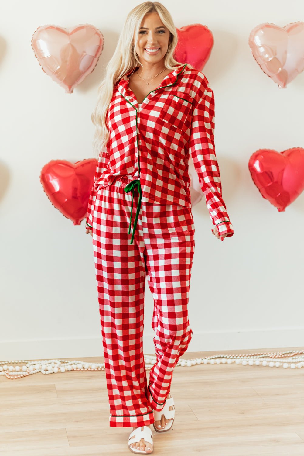 Estrella Christmas Plaid Print Shirt - Hello Beautiful BoutiqueSleepwearThreaded Pear