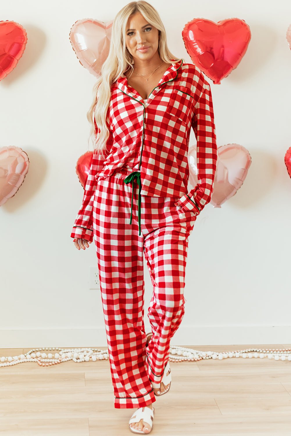 Estrella Christmas Plaid Print Shirt - Hello Beautiful BoutiqueSleepwearThreaded Pear