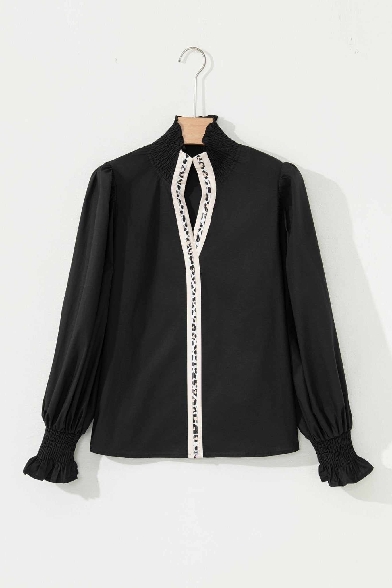 Estrella Flounce Sleeve Trim Blouse - Hello Beautiful BoutiqueBlouses & ShirtsThreaded Pear