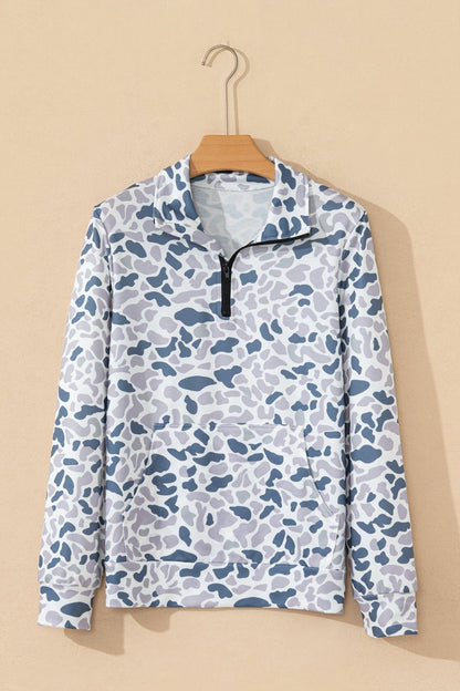 Etta Kangaroo Zip Collar Pullover - Hello Beautiful BoutiqueSweatshirts & HoodiesThreaded Pear