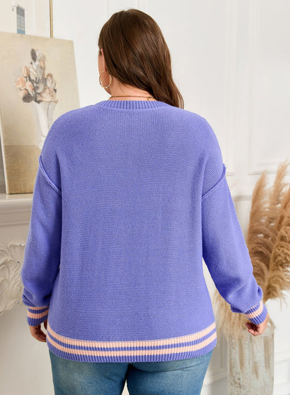 Etta Shoulder Knit Loose PLUS Sweater - Hello Beautiful BoutiquePlus Size Sweaters & CardigansThreaded Pear