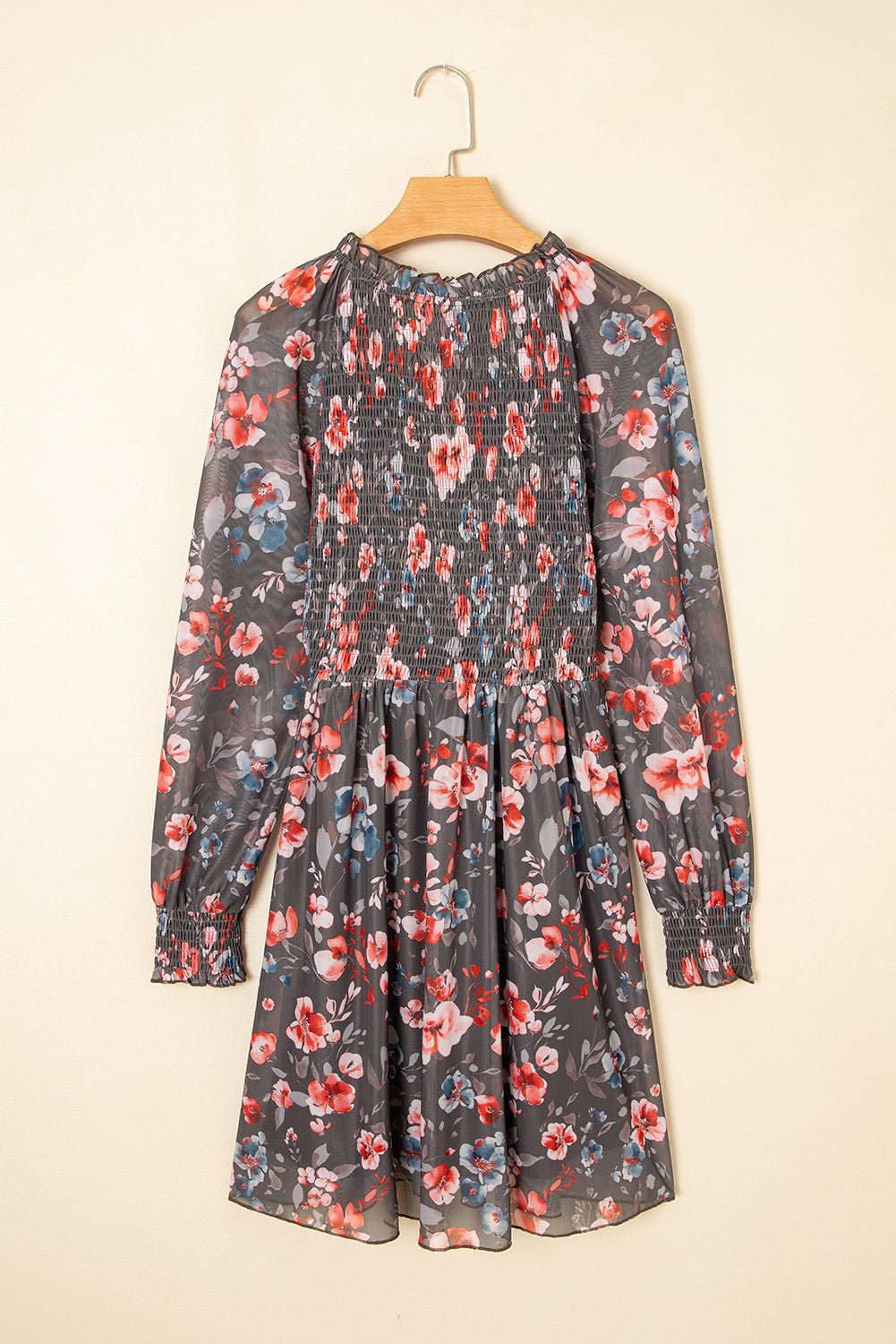 Evajena Long Sleeve Mini Dress - Hello Beautiful BoutiqueFloral DressesThreaded Pear
