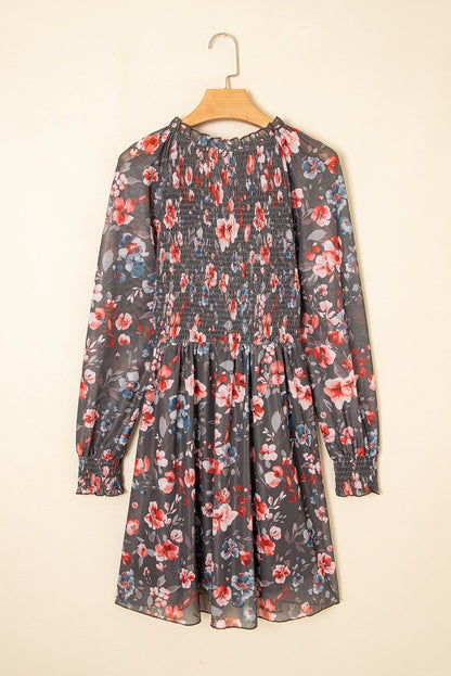 Evajena Long Sleeve Mini Dress - Hello Beautiful BoutiqueFloral DressesThreaded Pear