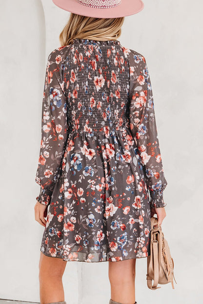 Evajena Long Sleeve Mini Dress - Hello Beautiful BoutiqueFloral DressesThreaded Pear