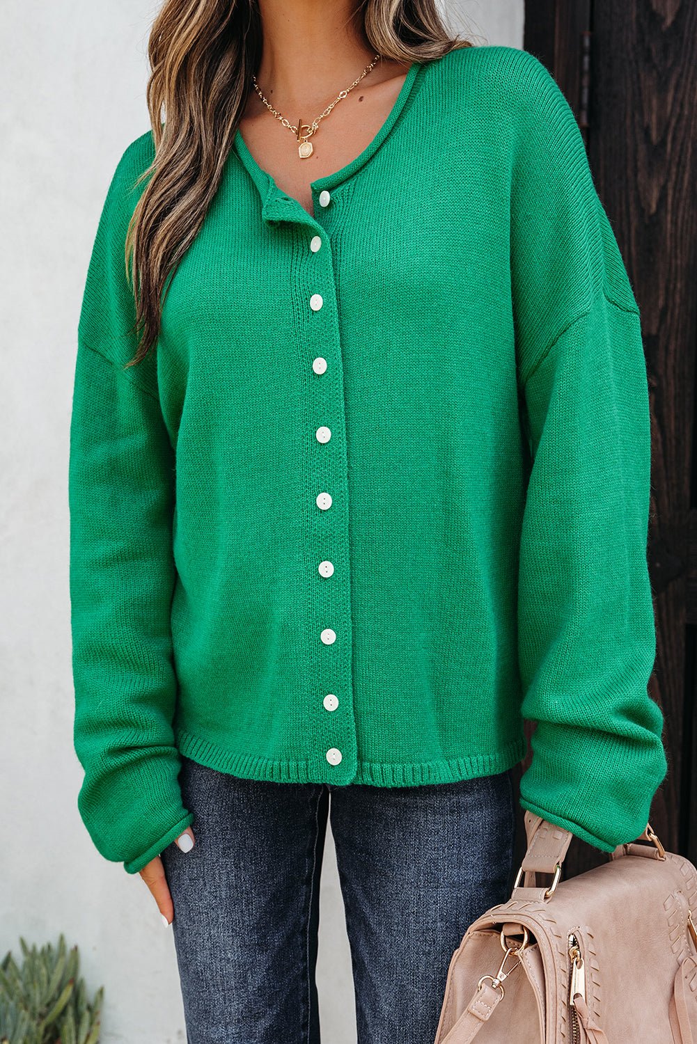 Evatyn Knit Drop Shoulder Sweater - Hello Beautiful BoutiqueSweatersThreaded Pear