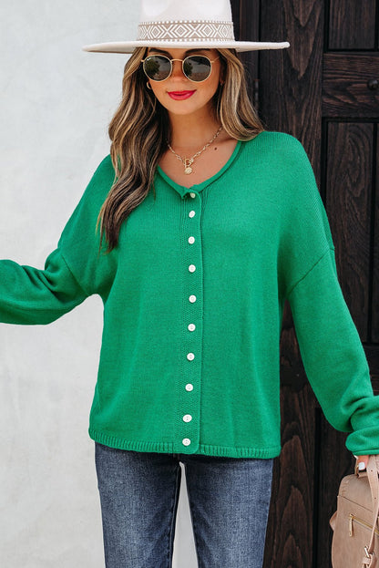 Evatyn Knit Drop Shoulder Sweater - Hello Beautiful BoutiqueSweatersThreaded Pear