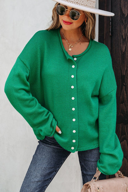 Evatyn Knit Drop Shoulder Sweater - Hello Beautiful BoutiqueSweatersThreaded Pear