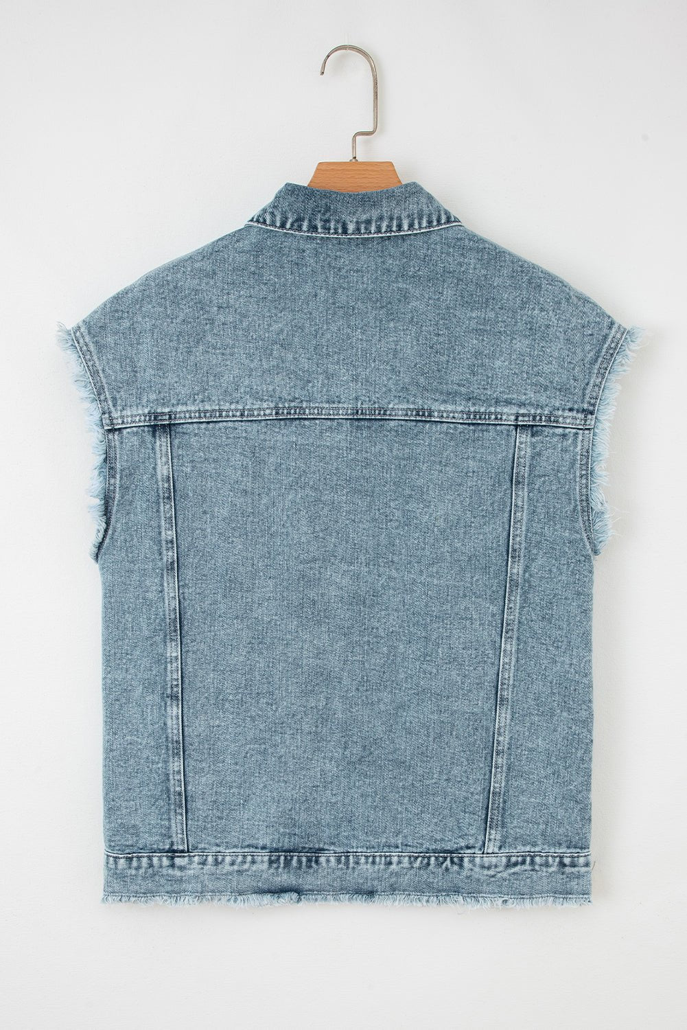 Evelyn Flap Frayed Detail Vest - Hello Beautiful BoutiqueVestsThreaded Pear