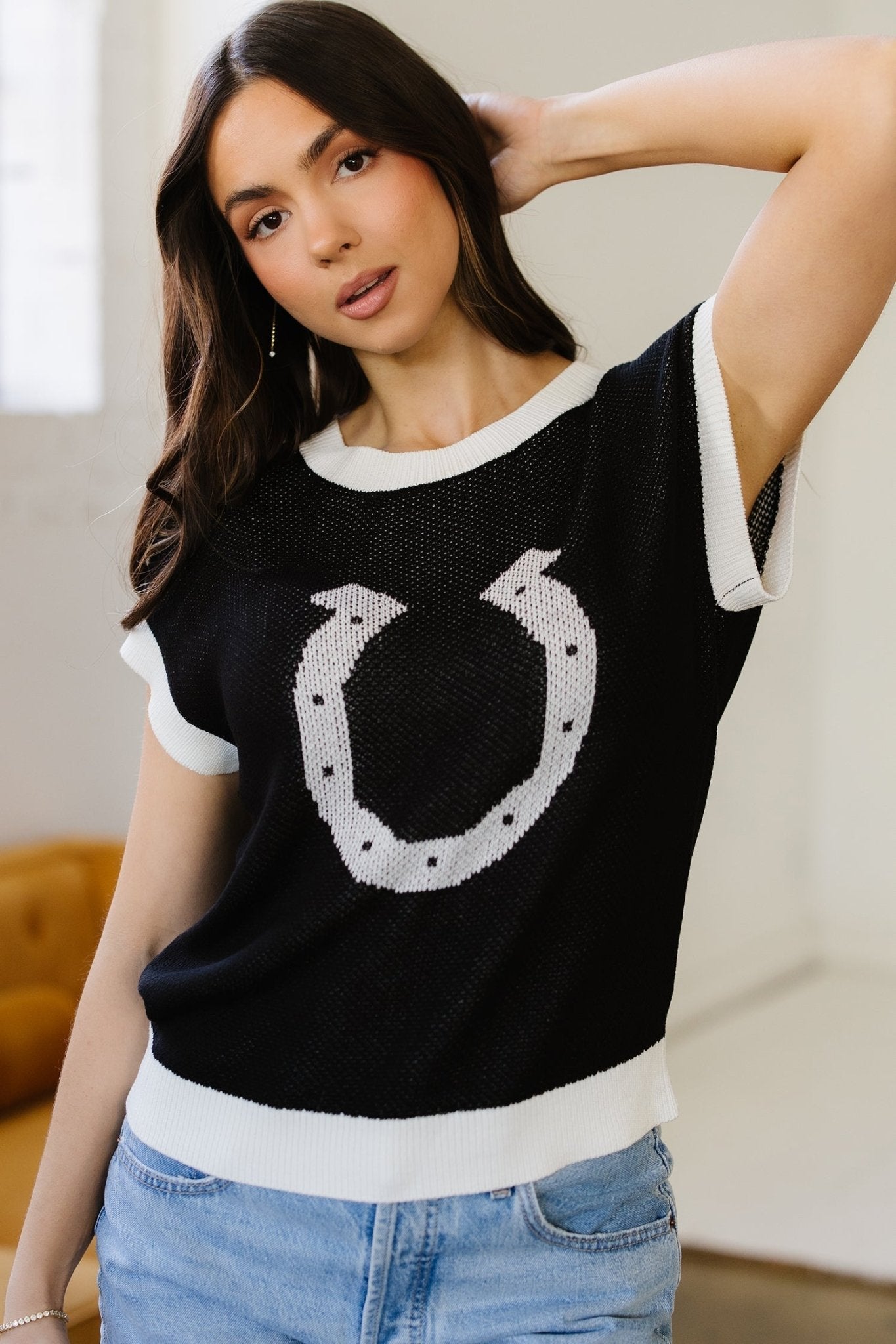 Evelynn Trim Short Sleeve Sweater - Hello Beautiful BoutiqueShort Sleeve SweatersThreaded Pear
