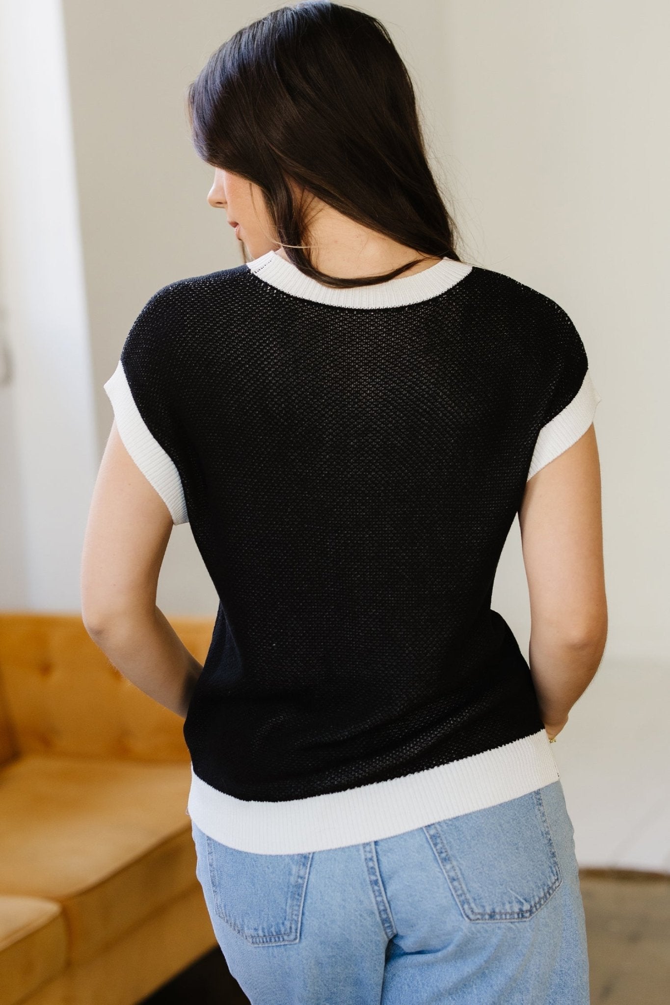 Evelynn Trim Short Sleeve Sweater - Hello Beautiful BoutiqueShort Sleeve SweatersThreaded Pear