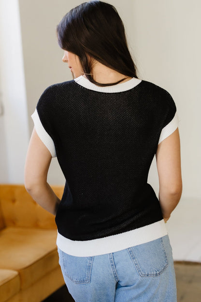 Evelynn Trim Short Sleeve Sweater - Hello Beautiful BoutiqueShort Sleeve SweatersThreaded Pear