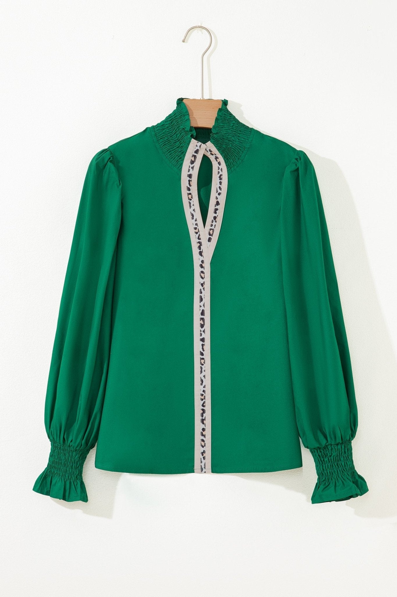 Everly Flounce Sleeve Trim Blouse - Hello Beautiful BoutiqueBlouses & ShirtsThreaded Pear