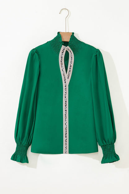 Everly Flounce Sleeve Trim Blouse - Hello Beautiful BoutiqueBlouses & ShirtsThreaded Pear