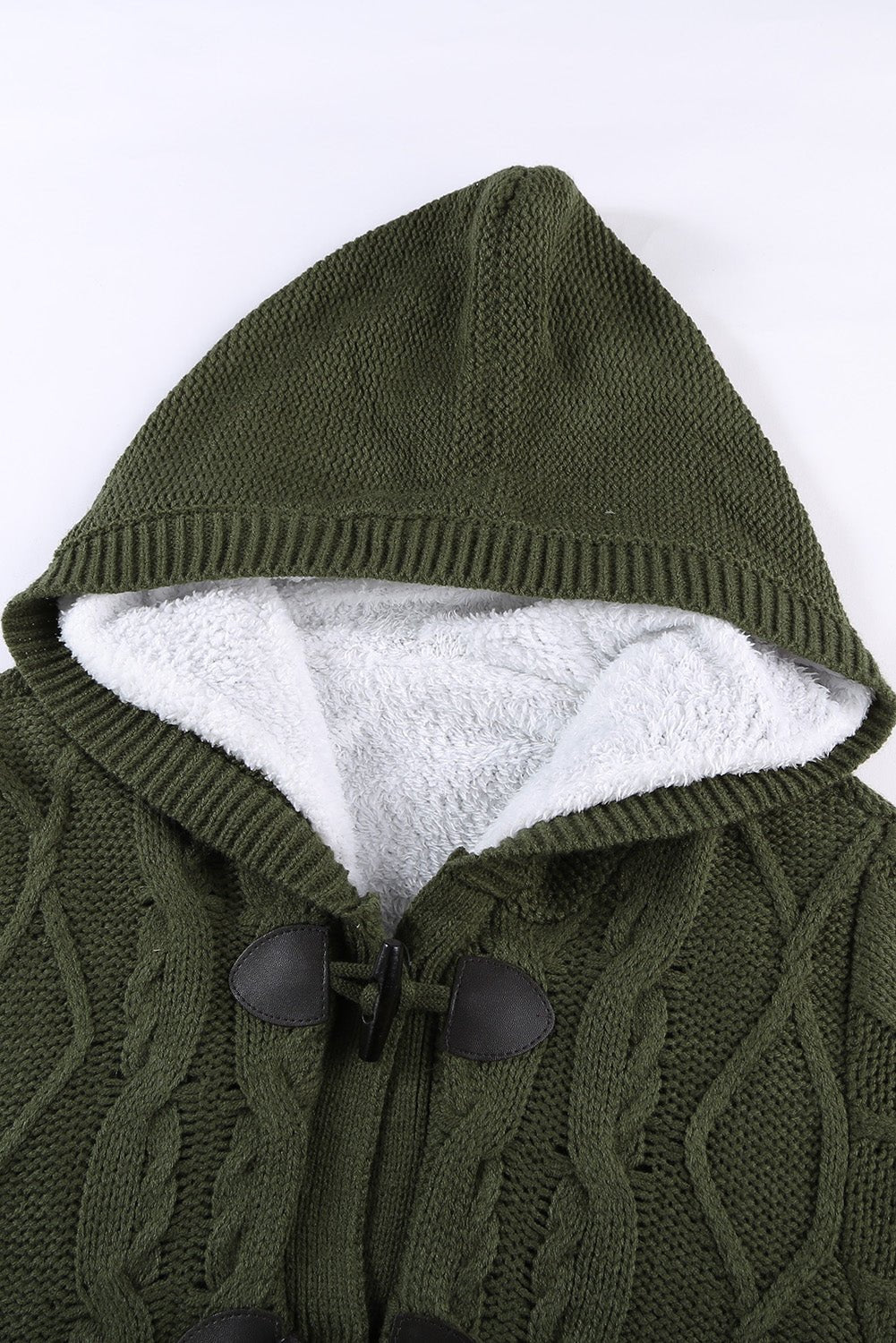 Everly Fur Hood Horn Sweater - Hello Beautiful BoutiqueCardigansThreaded Pear