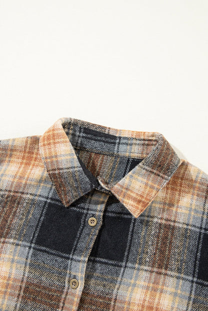 Everly Rounded Hem Plaid Shacket - Hello Beautiful BoutiquePlaid ShacketsThreaded Pear